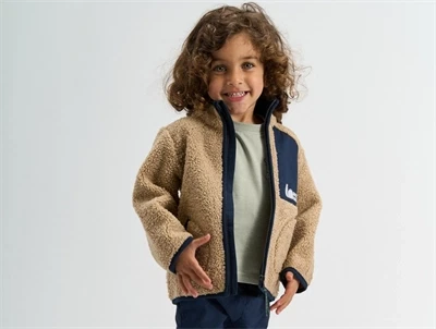 THE NEW Siblings Stormy teddy jakke i navy blazer vist på model