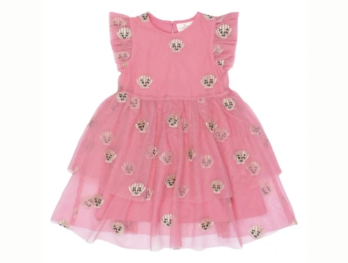 the new siblings tulle kjole rosa med broderi forfra