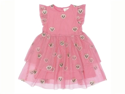 the new siblings tulle kjole rosa med broderi forfra