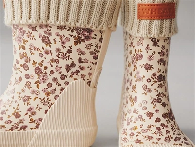 Wheat Wader vintergummistøvle rosa blomster