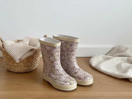 Wheat gummistøvle Alpha rosa blomster