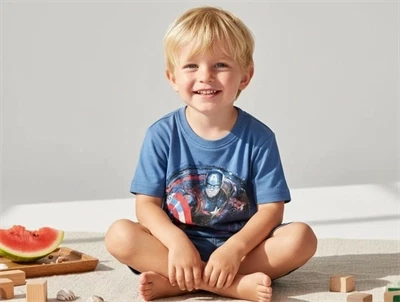 Wheat t-shirt Marvel Captain America blue horizon