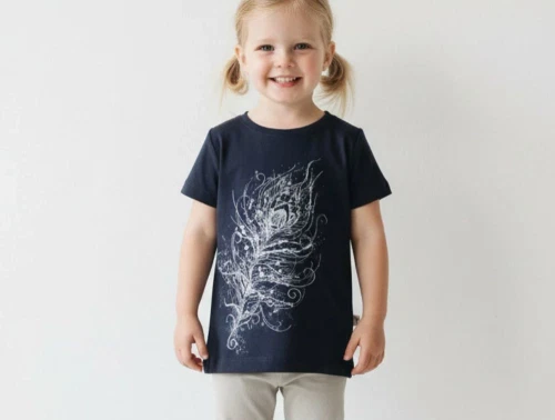 Wheat t-shirt Natascha midnight blue fjer glitter