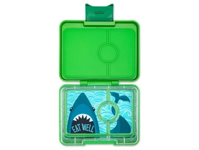 Yumbox Snack madkasse jurassic green med haj